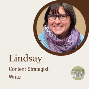 Lindsay, content strategist and writer